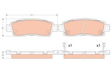 REAR BRAKE PAD SET DISC BRAKE FITS: CHEVROLET TRAILBLAZER 4.2 AWD/4.2.CHEVROL