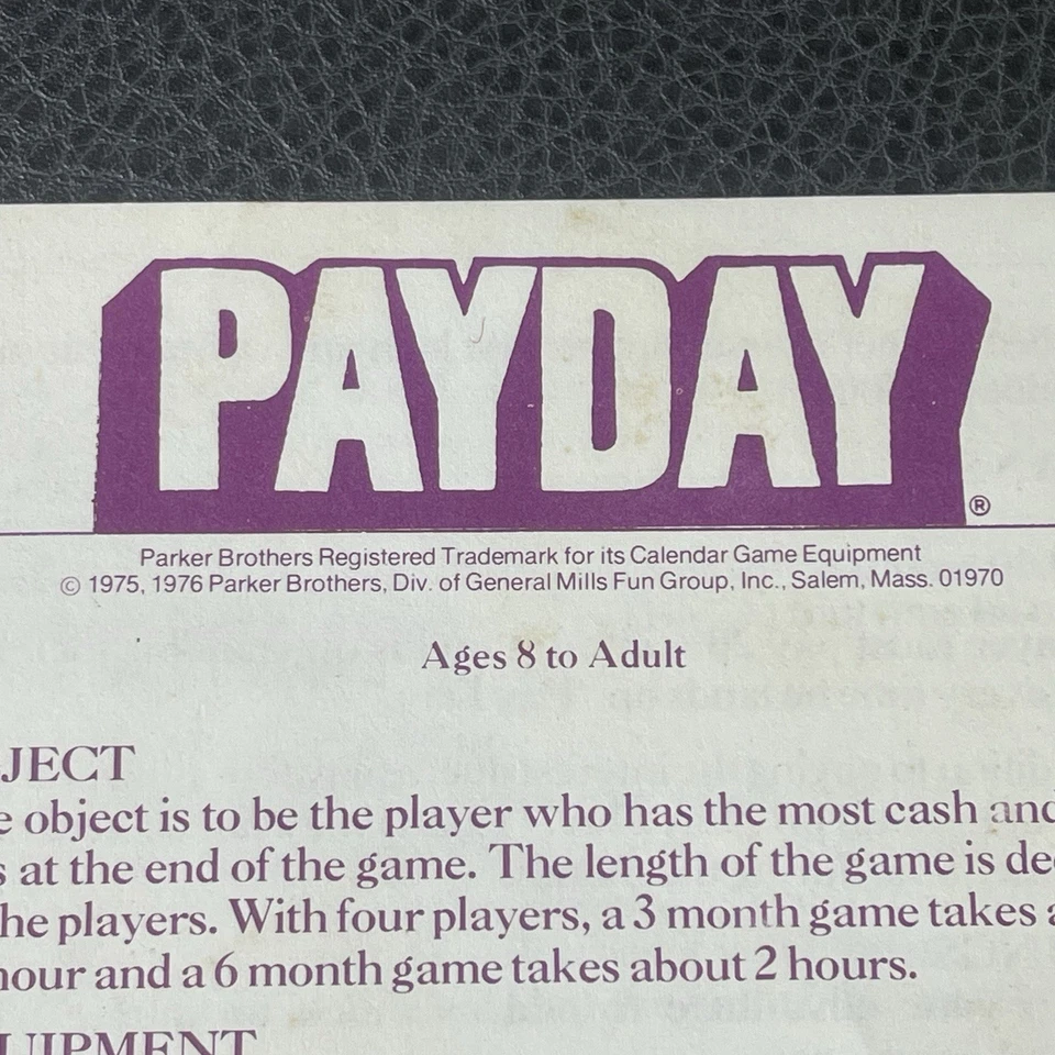 1975 Vintage PAY DAY Game Replacement Pieces Savings Record Pad Mail Deal Cards - Image 2 of 4