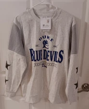 Duke Blue Devils Womens Size Medium Gameday Couture Longsleeve Shirt Oversized