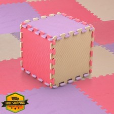 60pc Kids Foam Puzzle Play Mat 12in Interlocking Borders
