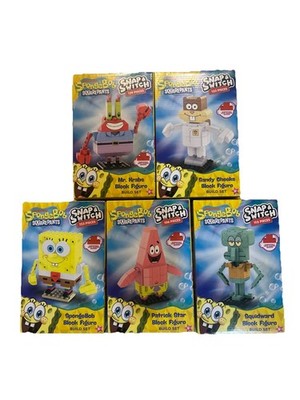 NIB Spongebob Squarepants Snap and Switch Character Collection Lot of 5
