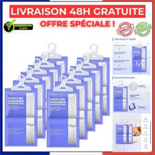 Absorbeur humidité CLEVAST 10 x 230g Déshumidificateur suspendu