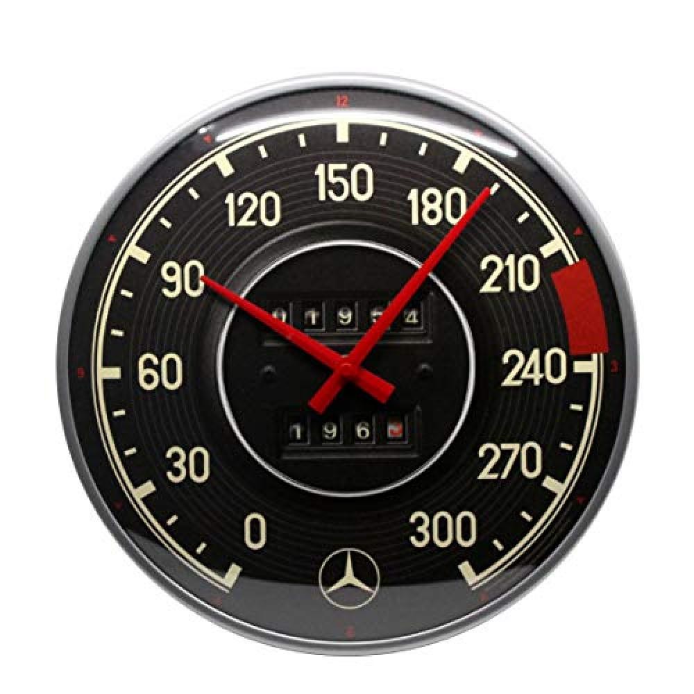 (TG. 31 cm) Nostalgic-Art Mercedes-Benz-Tacho Orologio da Parete, Multicolore, 3