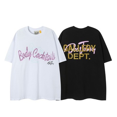 DEPT beauty print high street double tulle pure cotton short-sleeve T-shirt
