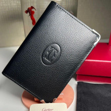 Cartier Must de Cartier Black Leather 6CC Card Holder Wallet - Made in Italy NIB