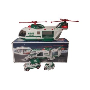 2001 HESS Helicopter with Motorcycle & Cruiser -Lights on Motorcycle Do NOT Work
