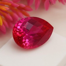 12 Ct Certified Natural Flawless Ceylon Pink Sapphire Pear Cut Loose Gemstone