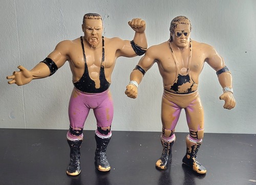 1987 WWF LJN Wrestling Brett Hart & Jim Neidhart H...