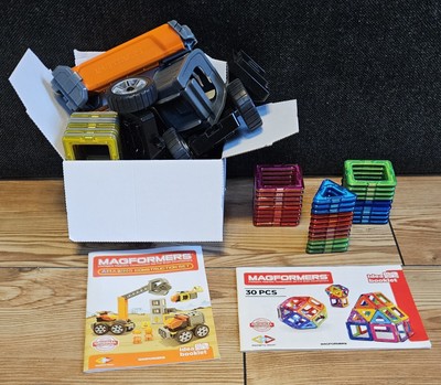 MAGFORMERS: Amazing Construction Set / Baufahrzeuge / 50 Teile  + 30 ZUSATZTEILE