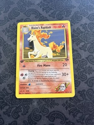 1st Edition Blaine s Rapidash 33/132 - Gym Challenge