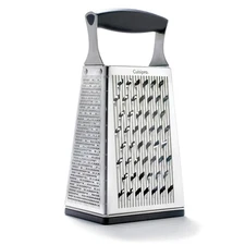 Cuisipro Stainless Steel Cheese Grater with Handle, 4 Sided Box Grater for Ki...