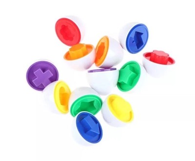 1 Stck. Eier Form Montessori passende Farbe pädagogisches Puzzle Lernspielzeug wi