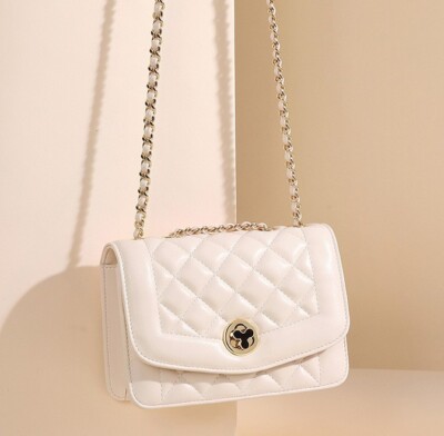 Quilted Handbag Classy Body Bag White Women's White Crossbody