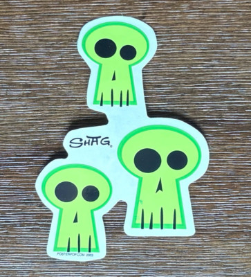 Shag (Josh Agle) Poster Pop SHS37 'Shag Green Skulls' sticker NEW unused RARE