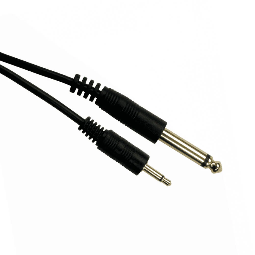 Cable auxiliar Jack mono de 6,35 mm a Conector jack mono de 3,5 mm, 1m