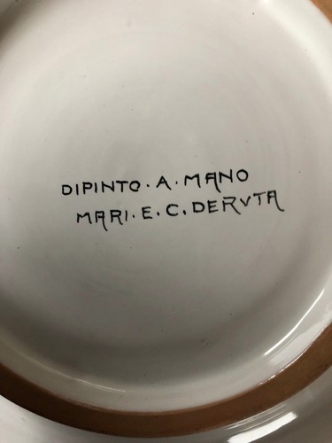 Finest Deruta Pottery Plate 10" -Made Painted by hand Italy - Picture 9 of 9