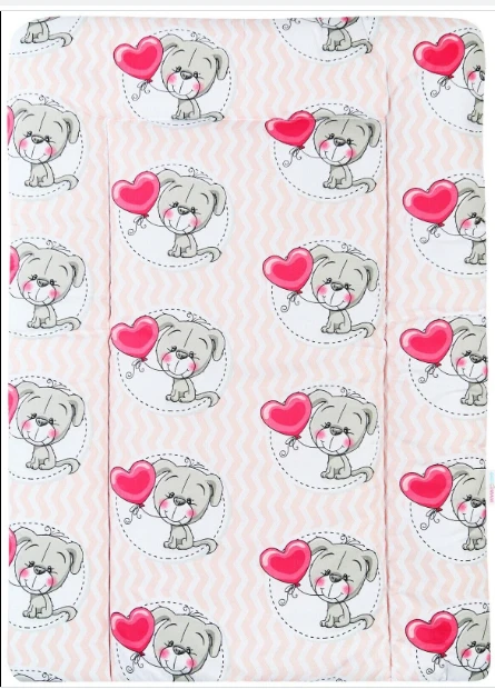 BABY 100% COTTON CHANGING MAT CHILD TODDLER NURSERY FOR UNIT Puppy Chevron Pink