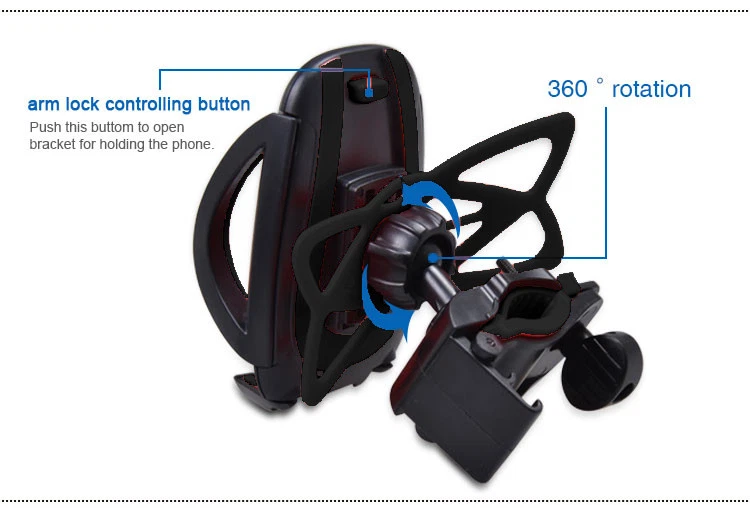 PACK 2 Soporte para Teléfono Montaje Bicicleta Bebé Motocicleta Estante Manillar Iphone Samsung  Foto 3 de 4