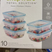 10 Pack Plastic Food Storage Containers 3 Cup Meal Prep Clear Kitchen Containers