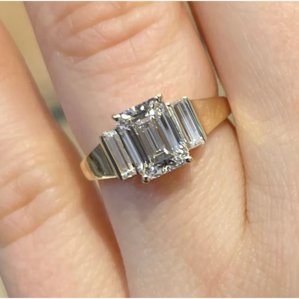 Diamond Women Wedding Ring 2 Ct IGI GIA HRD Lab Created 18k Yellow Gold Sizable