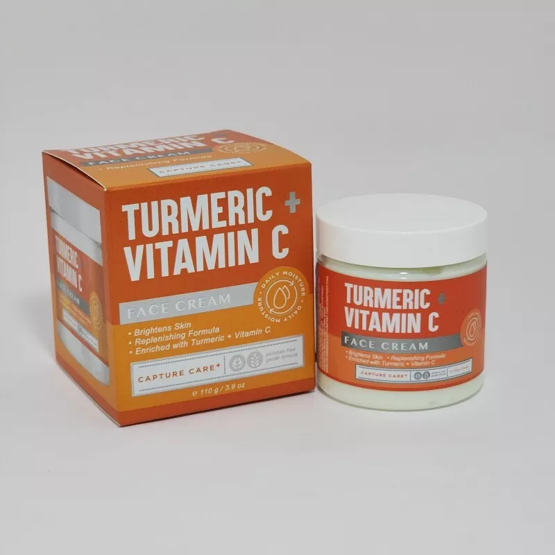 Turmeric Vitamin C Face Cream Capture Care Brightening Replenishing 3.9 oz