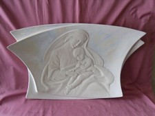 PIASTRA SCULTURA  MADONNA CAMILLO LUSSO  CERAMICA  epigonoLenci TORINO ANNI '50 