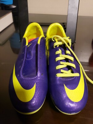 NIKE MERCURIAL VAPOR IX FG ACC SOCCER CLEATS 2.5Y Purple Neon