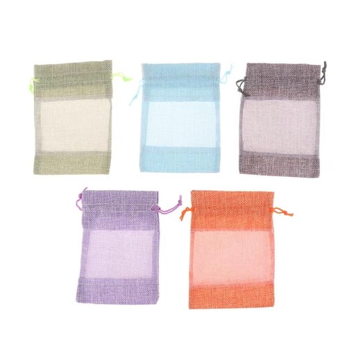 10 Pcs/Lot Large Capacity Organza Window Drawstring Pouch - Picture 11 of 22