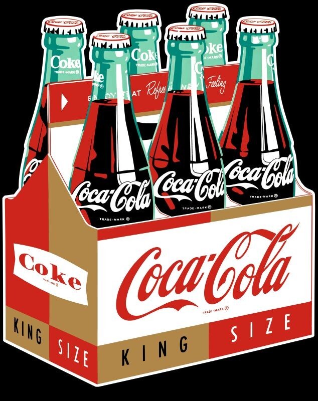 Coca Cola, Coke Bottle Six Pack NEW Sign 28