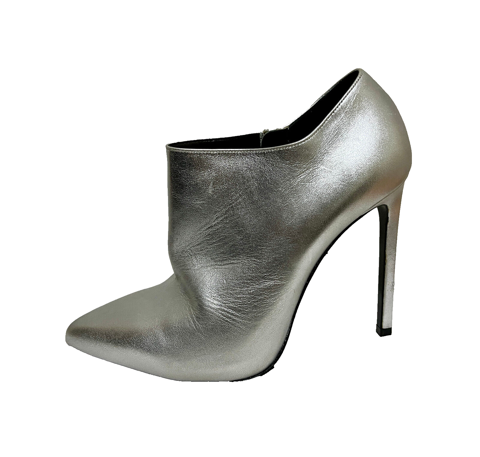 Stivaletti SAINT LAURENT Lou in pelle argento EU 37 UK 4 US 6