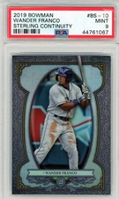 🔥 WANDER FRANCO 2019 BOWMAN STERLING CONTINUITY REFRACTOR RC # 10 MINT PSA 9