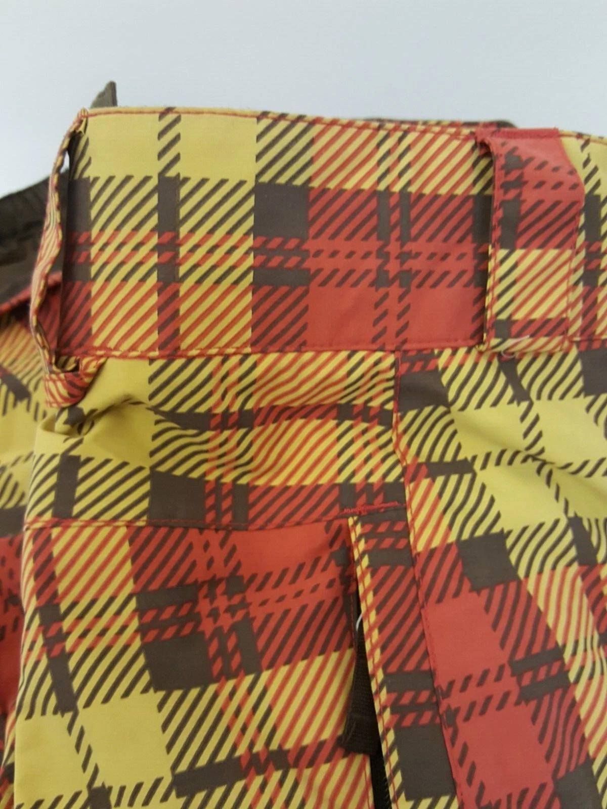  rare color buton snowboard red plaid pants