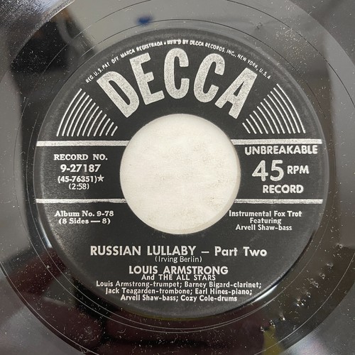 Louis Armstrong And His All-Stars - That's For Me (Part One) 7", 45 RPM - Picture 2 of 2