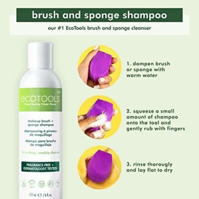 Ecotools Professional Makeup Cleaner for Makeup Brushes, Brush and Makeup Beauty