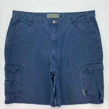 E549 Vtg 90s Levi's Silvertab Military Style Blue Cargo Shorts sz 42 42x23" 