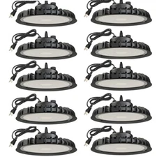 LED High Bay Light 200W, UFO Bay Lamp with 110V Plug for Shopping Mall Warehouse