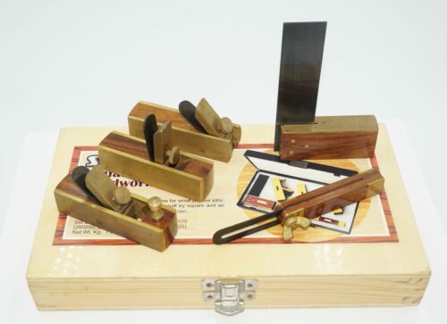 Soba Miniature Woodworking Kit Planes Try Square , Bevel gauge - Foto 1 di 5