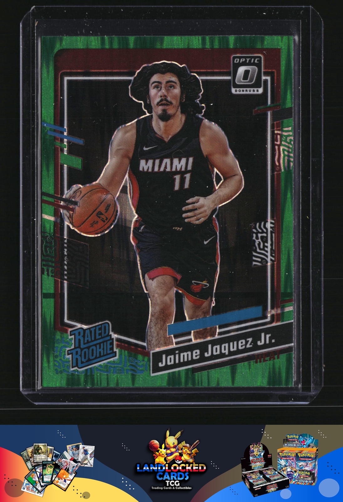 2023 Panini Donruss Optic Jaime Jaquez Jr. Green Shock Rated Rookie #216