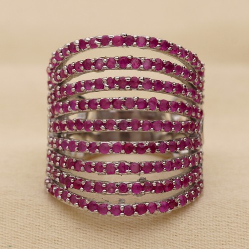 Umwerfend Cubic Zirkonia Nine Line Riesiges Hochzeit Damen Ring Variant Color - Bild 50 von 129