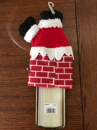 Wine Bottle Cover Christmas Gift Housewarming Party Santa Claus Chimney Gift Toy - Picture 2 of 7
