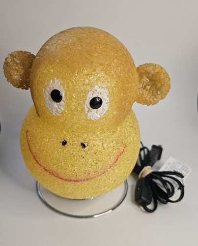 Child's Vintage Melted Plastic Popcorn Sparkle Monkey Night Light Lamp - Picture 2 of 8