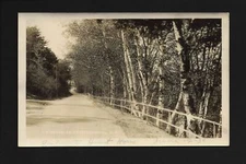 Petersborough New Hampshire NH 1936 RPPC Birch Drive, Down to the River