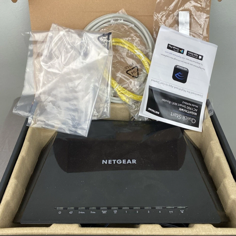 NETGEAR Nighthawk AC1900 Smart Wi-Fi Router Wireless Speed Model# R6900•EUC - Image 4 of 4