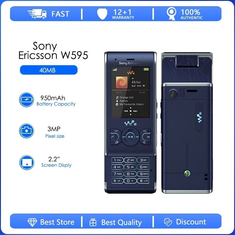 Sony Ericsson W595 W595i, Linda 2G 3G Unlocked 3.15MP 40 MB