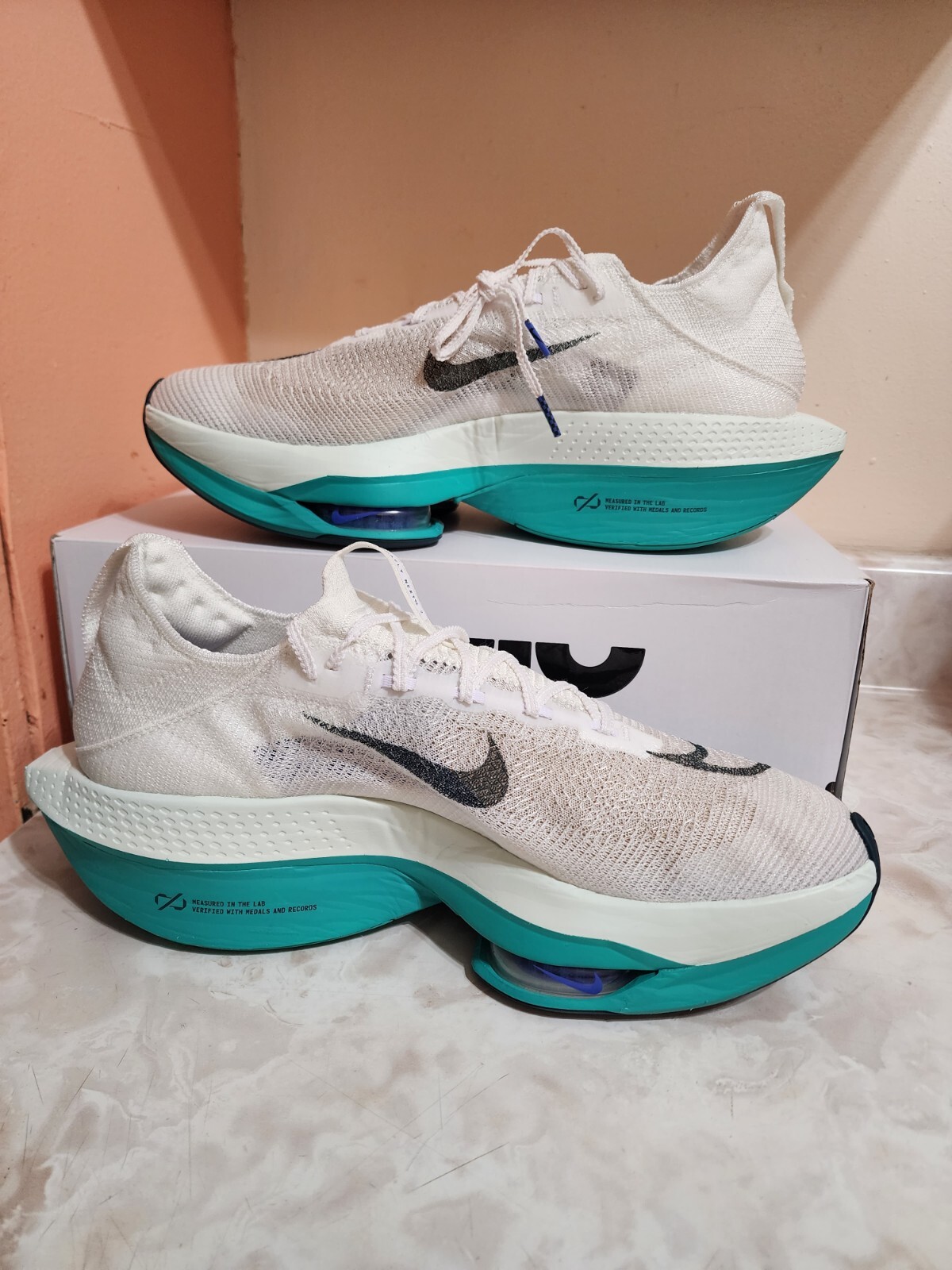 Men's Size 6 Nike Air Zoom Alphafly NEXTpercent 2  White Clear Jade DN3555-100 🔥🔥🔥 image 7