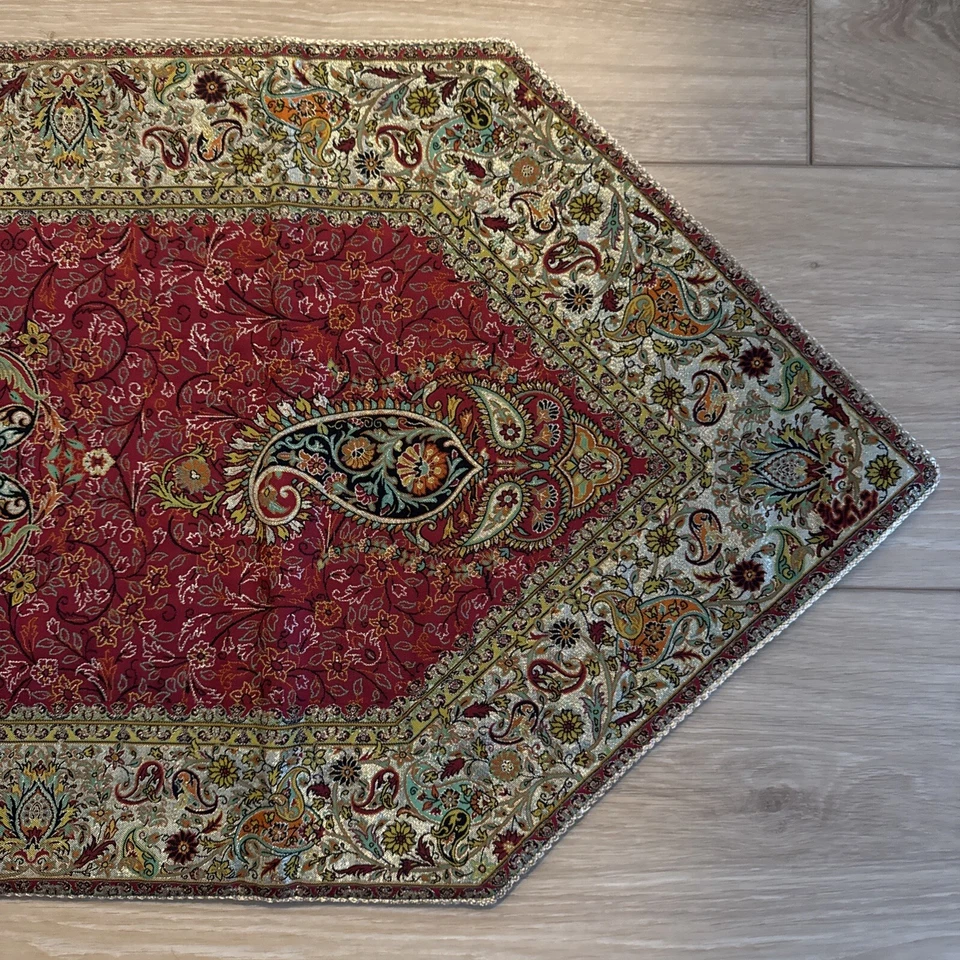 Brand New Handwoven Persian Termeh Traditional Silk Tablecloth,Tapestry, - Image 2 of 4