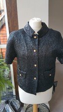 Golce & Gabbana Black Short Sleeve Jacket Size It38(fit It40-42) Bn Rrp£1120