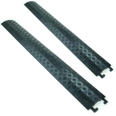 2x 1 Kanal Kabelbrücke Cable Protector PVC Kabelkanal Überfahrschutz Kabelschutz