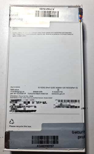 APPLE IPHONE 16 128GB - PHYSICAL SIM TRAY (FACTORY UNLOCKED) NEW SEALED - Afbeelding 2 van 2