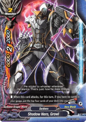 Bushiroad Future Card Buddyfight Shadow Hero, Growl X-BT02A-CP03